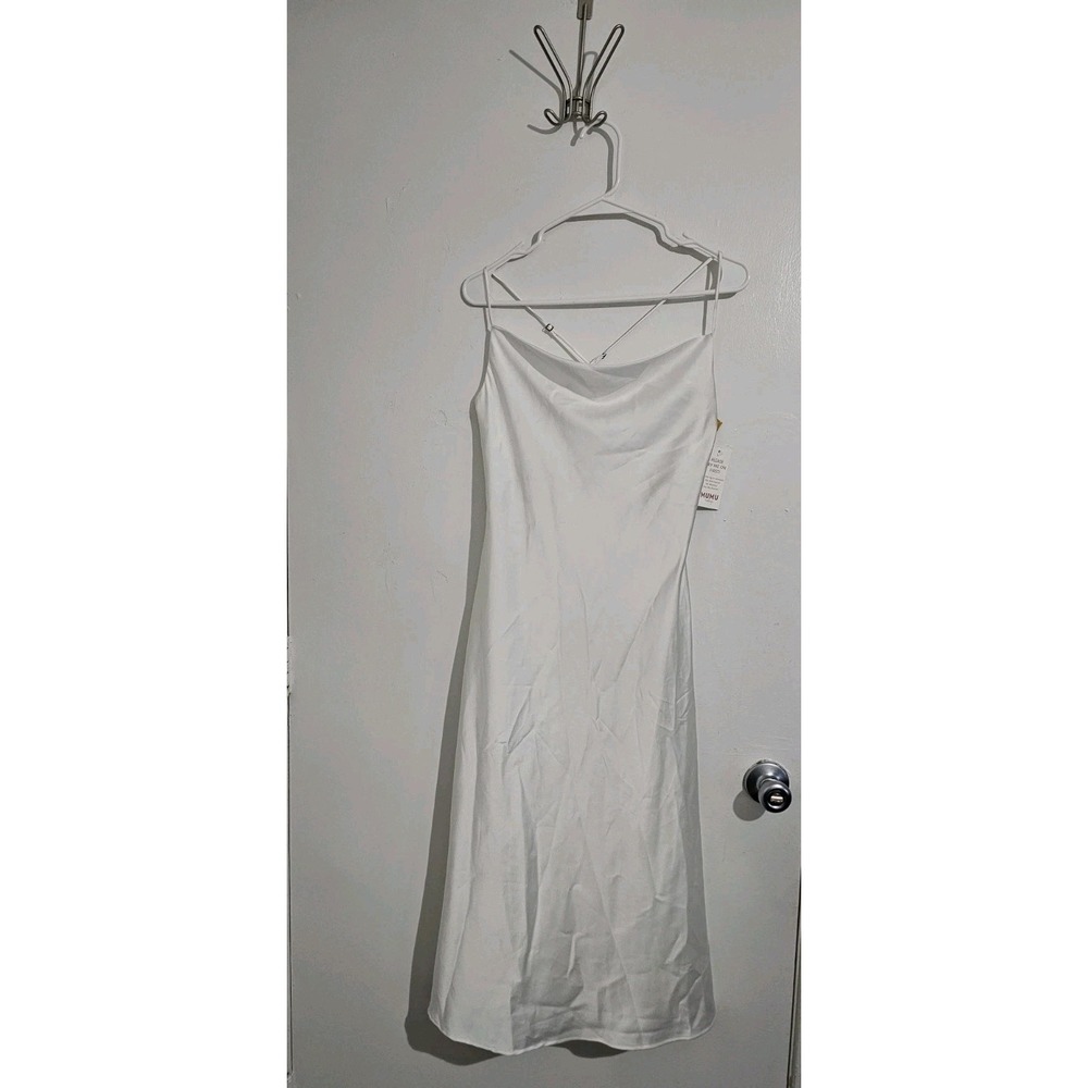 Show Me Your Mumu Verona Cowl Dress‎ Womens Sz XS White Formal Preppy Festive